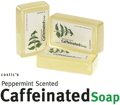 Costic's Peppermint Scented Caffeinated Soap